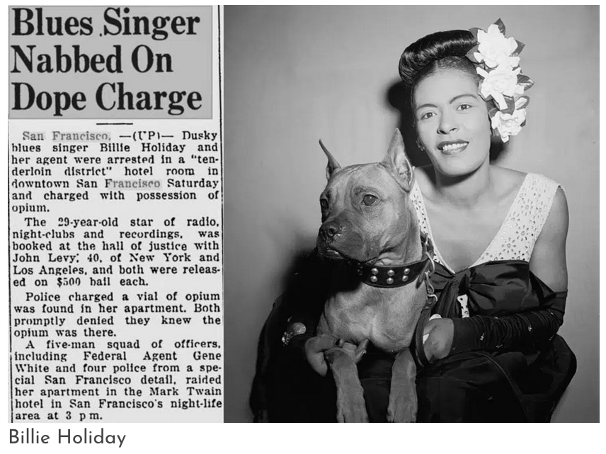 Come la cannabis divenne illegale. La storia di  Harry Anslinger e delle implicazioni razziste della «Guerra alla droga». Billie Holiday